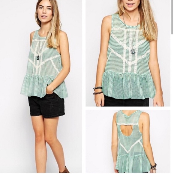 Free People Sheer Peplum Tank - Picture 2 of 7